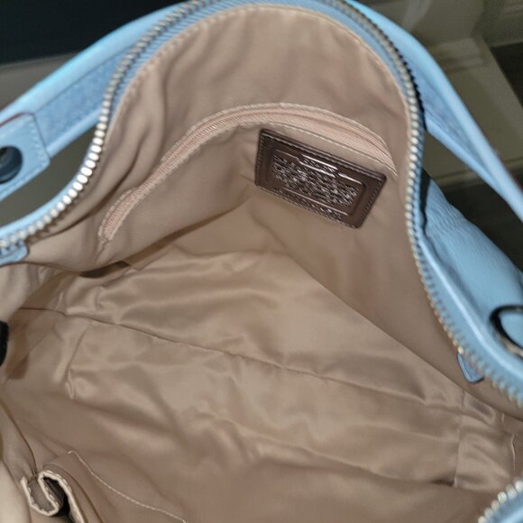 π SOLD Rare Sky Blue Coach Poppy Shoulder Bag - Picture 4 of 10